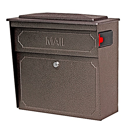 Mail Boss™ Townhouse Wall Mount Locking Mailbox, 16"H x 15 3/4"W x 7 1/2"D, Bronze