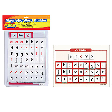 Primary Concepts Magnetic Word Builder, Grades Pre-K-3, Pack Of 93 Magnets