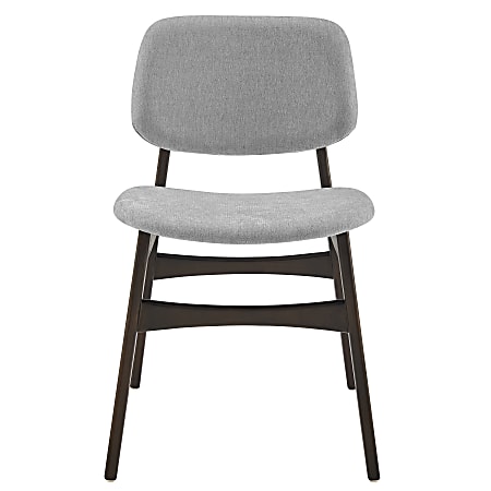 Eurostyle Gunther Side Accent Chairs, Gray/Dark Walnut, Set Of 2 Chairs