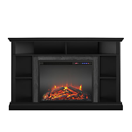 Ameriwood™ Home Overland Electric Corner Fireplace TV Stand For 50” TVs, Black