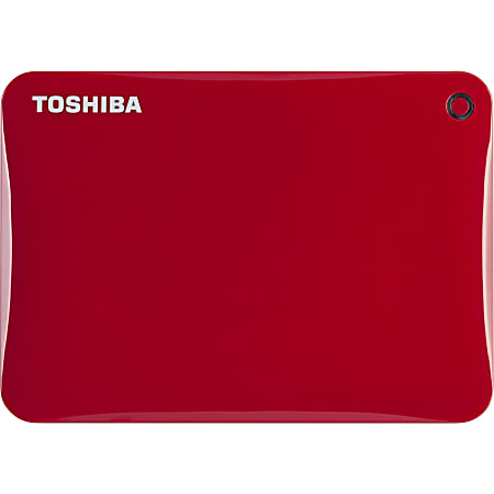 Toshiba Canvio® Connect II 1TB Portable External Hard Drive, 8MB Cache, Red