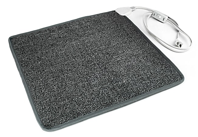 COZY PRODUCTS Toes Heated Carpet Mat, 1/4" x 17-3/4", Gray