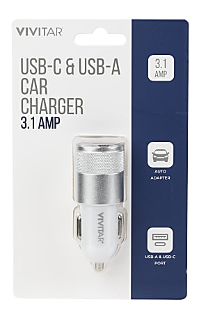 4XEM Dual USB Car Charger Adapter A/C - Black