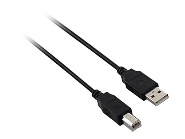 V7 V7N2USB2AB-16F USB Cable Adapter - 16 ft USB Data Transfer Cable for Digital Camera, Printer, Scanner, Portable Hard Drive, Flash Drive, Network Adapter, Media Player, Computer - First End: 1 x Type A Male USB - Second End: 1 x Type B Male USB