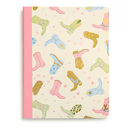 Eccolo CompBook, 7-1/2” x 9-3/4", 1 Subject, College Rule, 80 Sheets, Boots