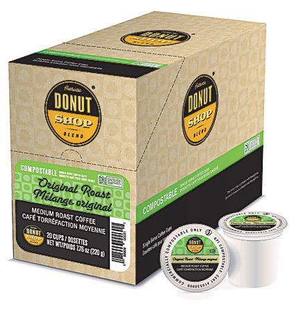 Authentic Donut Shop Blend Original Roast Coffee Pods, Pack Of 20 Pods