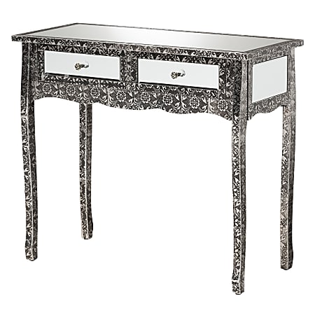 Baxton Studio Wycliff Industrial 2-Drawer Console Table,