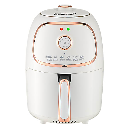 Brentwood 2 Qt Small Electric Air Fryer With Timer And Temp Control  WhiteRose Gold - Office Depot