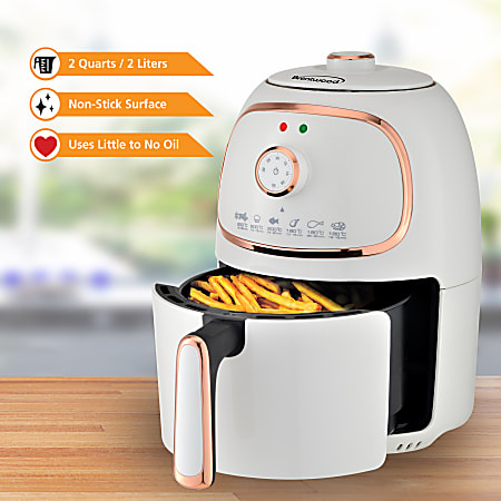 Brentwood 2 Qt Small Electric Air Fryer With Timer And Temp Control WhiteRose Gold ODP Business Solutions