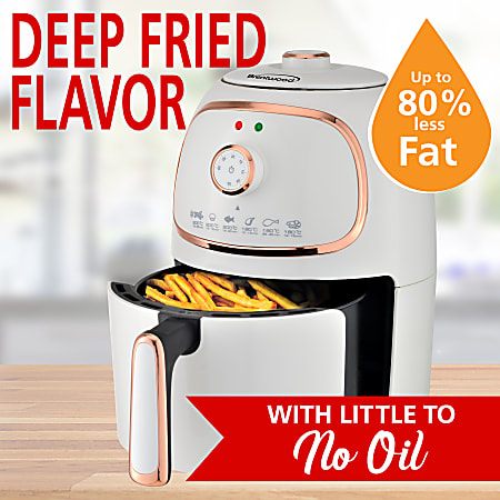 Rose gold and black air fryer on sale