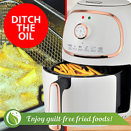 Brentwood 2 Qt Small Electric Air Fryer With Timer And Temp Control  WhiteRose Gold - Office Depot