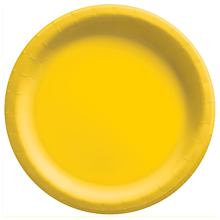 Amscan Paper Plates, 10”, Yellow Sunshine, 20 Plates Per Pack, Case Of 4 Packs