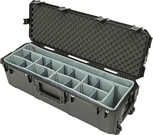 SKB Cases iSeries Protective Case With Padded Dividers And Wheels, 41-1/2" x 12-1/2" x 11-3/4"