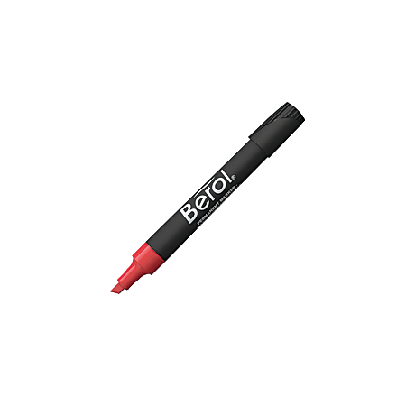 Berol By Eberhard Faber 3000 Chisel Tip Permanent Marker Red