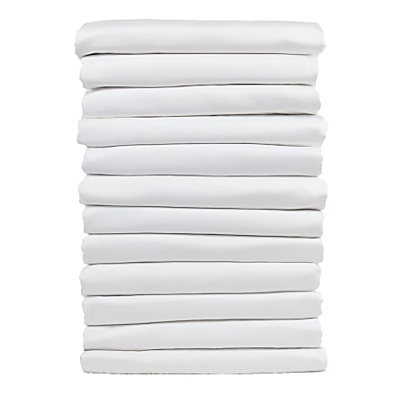1888 Mills Suite Touch Twin XL Pleated Bed Skirts, 39” x 80” x 16”, White, Pack Of 72 Skirts