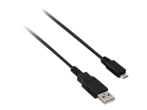 V7 - USB cable - USB (M) to Micro-USB Type B (M) - USB 2.0 - 3 ft - black