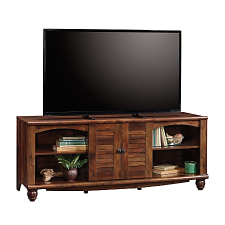 Sauder® Harbor View Entertainment Credenza For 60" TVs, 25-3/8"H x 62-5/8"W x 21-5/8"D, Curado Cherry