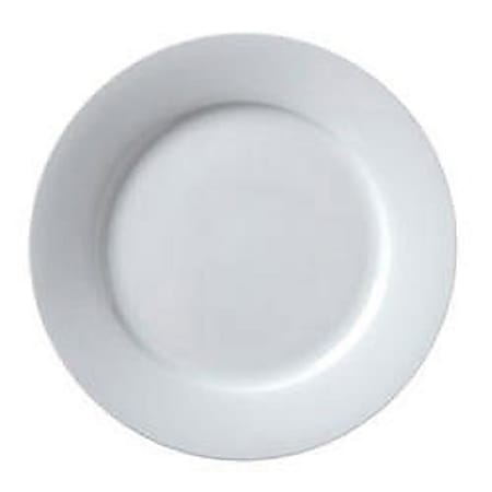 Hoffman Vertex Round China Plates, Argyle Catalina, 8-3/4", White, Pack Of 36 Plates