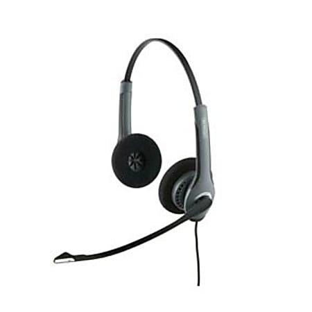 GN Netcom GN-2025NC Binaural Over-The-Head Phone Headset, Silver