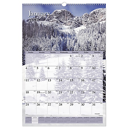 AT-A-GLANCE® 2026 Scenic Monthly Wall Calendar, Large, 15 1/2" x 22 3/4"