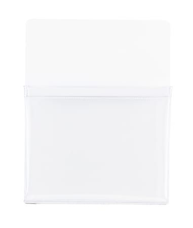 Office Depot® Brand Magnetic Storage Pouches, 8-1/2" x 11", Clear, Pack Of 6 Pouches