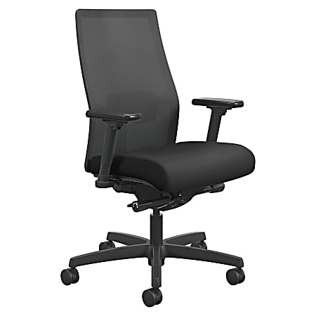 HON Ignition 2.0 Black 4-Way Stretch Mesh Back and Seat Task Chair, Supports Up to 300 Pound