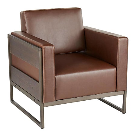 LumiSource Drift Lounge Chair, Brown/Antique/Espresso