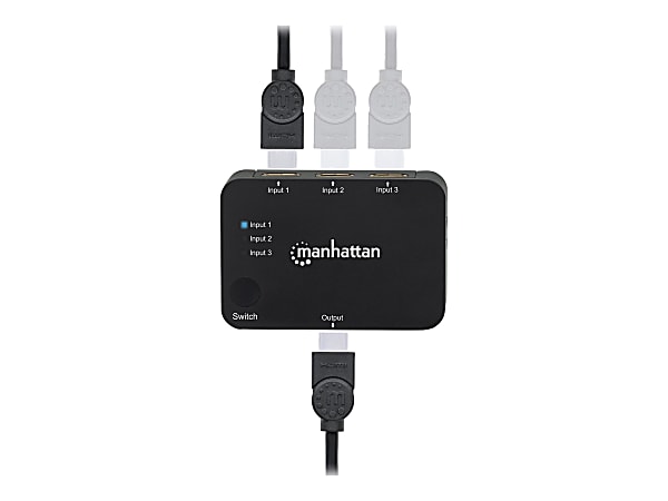 Manhattan 207522 3-Port 4K At 30Hz HDMI Switch