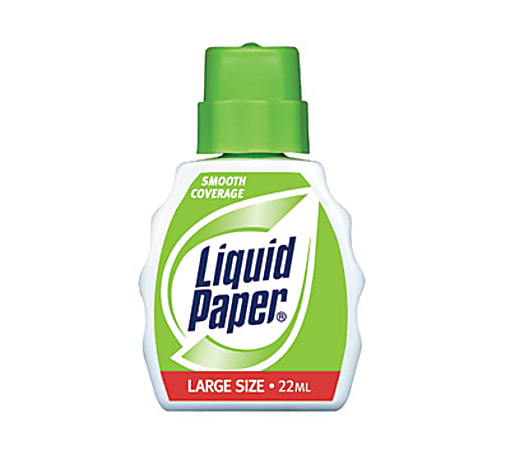 Liquid Paper Smooth Coverage Correction Fluid Fast Dry 22 mL Bottle -  Office Depot