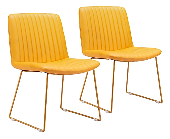 Zuo Modern Joy Dining Chair, Yellow