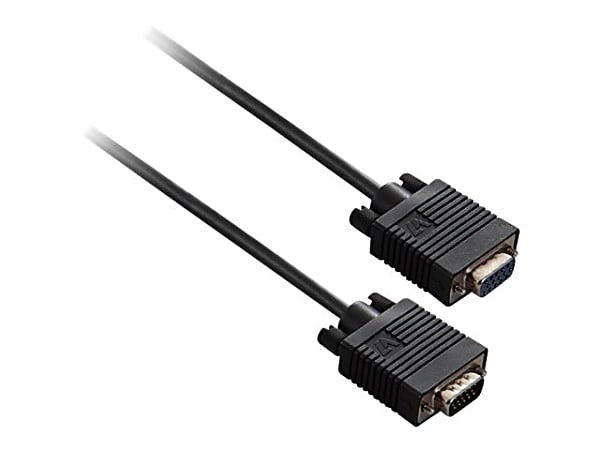 V7 - VGA extension cable - HD-15 (VGA) (M) to HD-15 (VGA) (F) - 10 ft - black