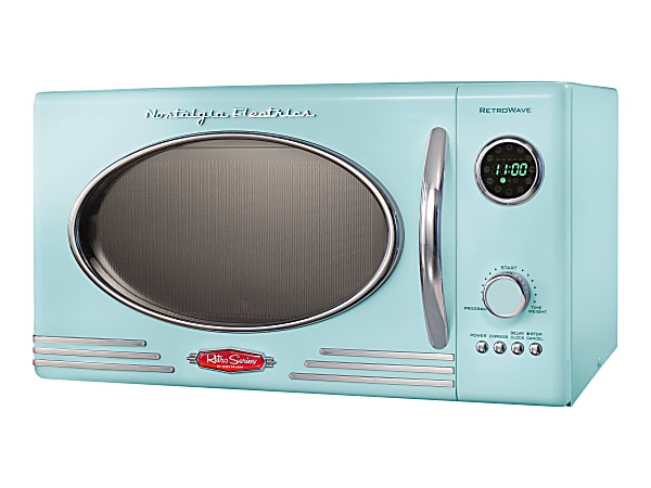 Nostalgia Electric Retro Microwave 電子レンジ Retro 0.9 Cu.Ft. 800-Watt Countertop Microwave - Retro Red