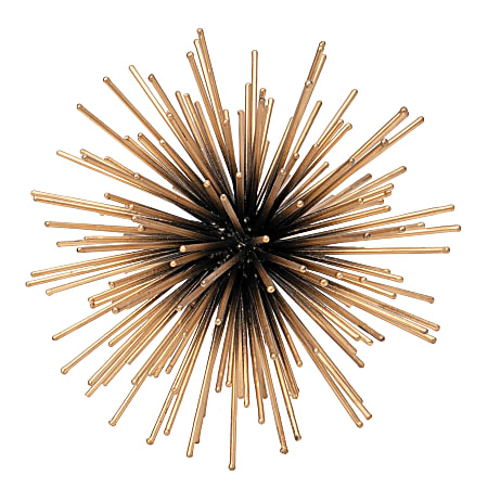 Anji Mountain Small Burst, 4"H x 4"W x 4”D, Gold