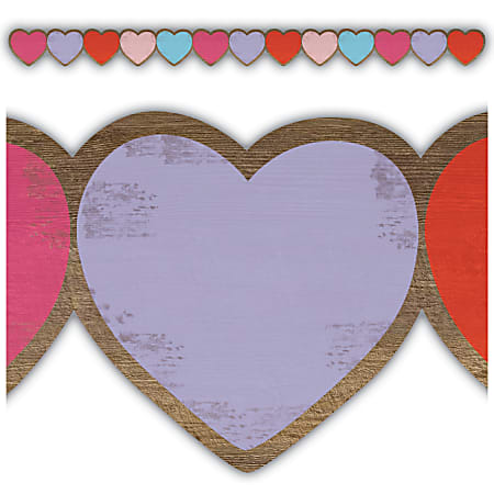 Teacher Created Resources Decorative Accents, Die-Cut, Home Sweet Home Classroom Hearts Trim, Pack Of 12 Accents