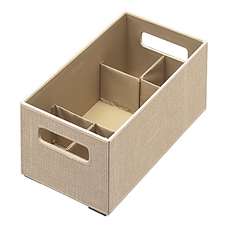 Rubbermaid Bento Decorative Storage Container Medium Loose Linen - Office  Depot