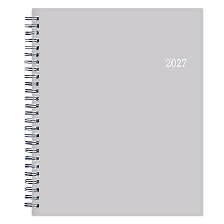 2027 Passages Solid Gray Weekly/Monthly Planner 7x9
