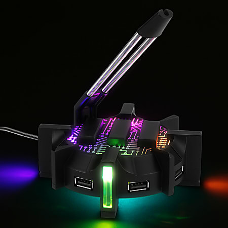 ENHANCE Gaming Mouse Bungee フレキシブルアームによるコード管理用2.0 USBハブ (ブルー) qqffhab Amazon | ENHANCE Gaming Mouse Bungee フレキシブルアームによる