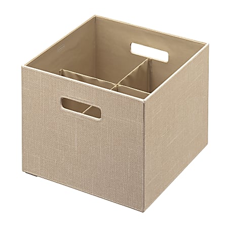 Rubbermaid® Bento Decorative Storage Container, Large, Loose Linen