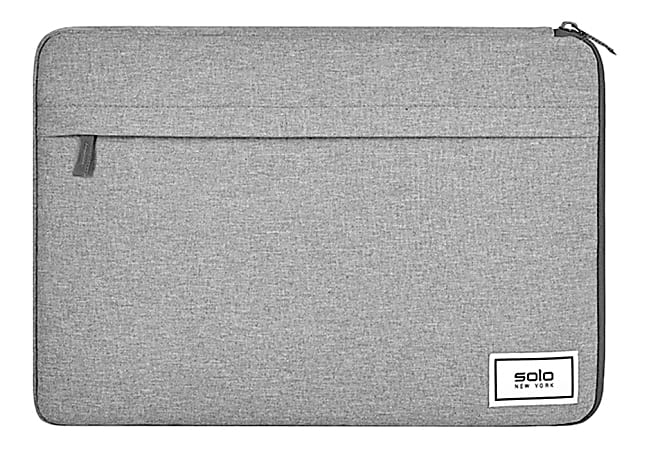 Solo New York Bags Refocus Recycled Laptop Sleeve, 11-1/4" x 16-1/4", 51% Recycled, Gray