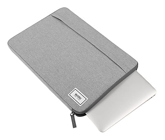 Solo New York Bags Refocus Recycled Laptop Sleeve 11 14 x 16 14 51percent Recycled Gray Office Depot