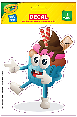 Crayola Peel &amp; Stick Everywhere Safe Decal, Cool Cupcake