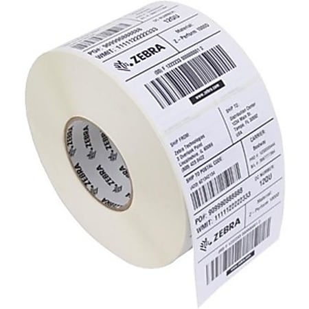 Zebra Tag Paper, U82587, 4" x 3", Direct Thermal Zebra Z™Select 4000D, 7.5 mil, 1" Core