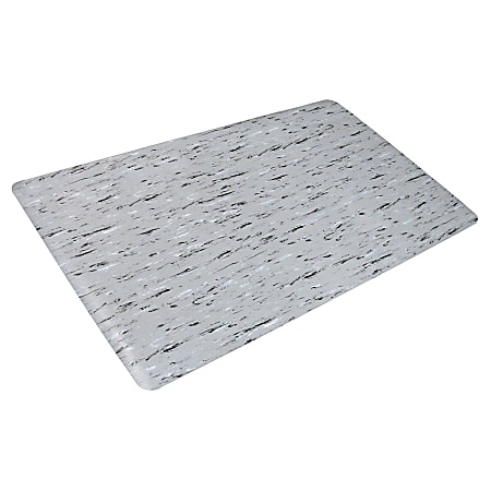 Office Depot® Brand K-Marble Foot Anti-Fatigue Mat, Flat Pattern, 36" x 60", Gray/Black/White