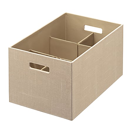 Rubbermaid® Bento Decorative Storage Container, X-Large, Loose Linen
