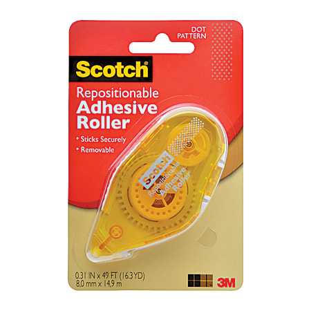Scotch Double Sided Adhesive Roller 0.27 in x 26 ft Micro Dot Pattern, 2  Pack 