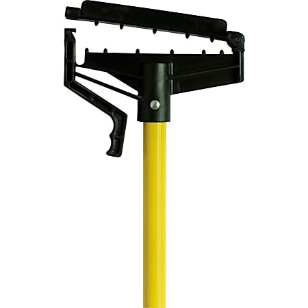 Ocedar Commercial Quick-Change Fiberglass Mop Sticks, 60", Yellow, Case Of 6 Sticks