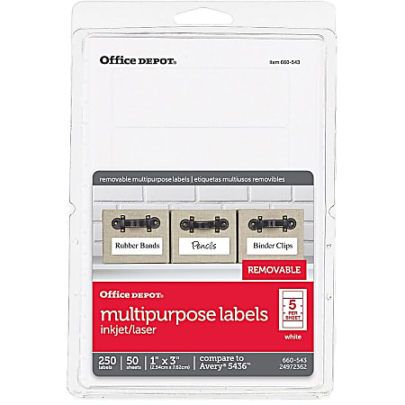Office Depot OD98799 Removable Labels - Office Depot