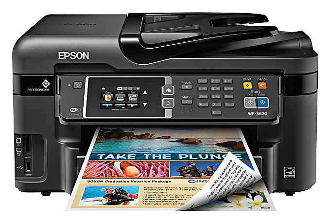 Epson® WorkForce® WF-3620 Wireless Inkjet All-In-One Color Printer