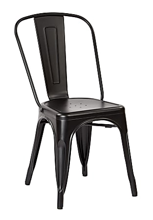 Office Star™ Bristow Armless Chair, Matte Black, Set Of 4 Chairs