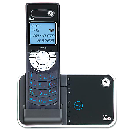 GE 28118FE1 DECT 6.0 Digital Cordless Phone With Digital Answering System, Black